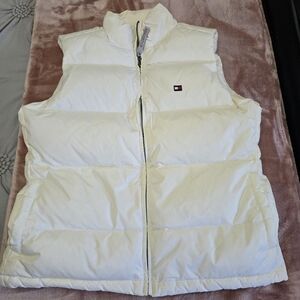 Tommy Hilfiger Cream Puffer Vest